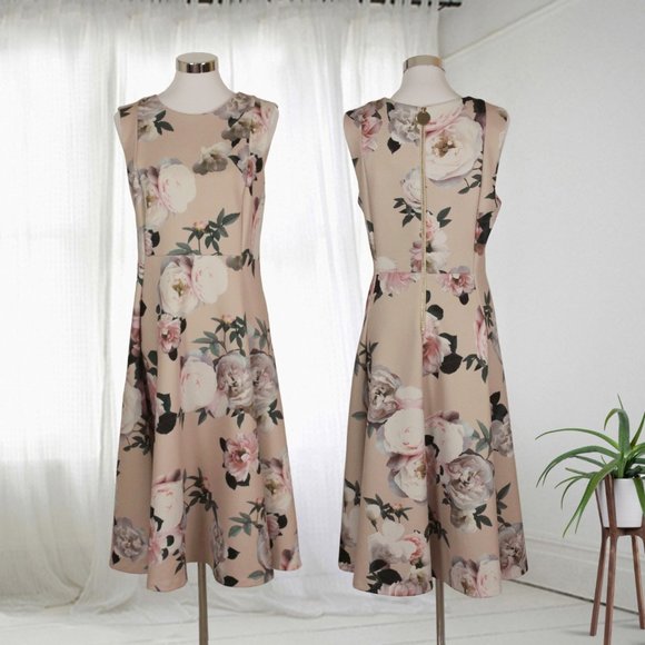 Calvin Klein Dresses & Skirts - Calvin Klein Floral Fit & Flare Dress Size 14